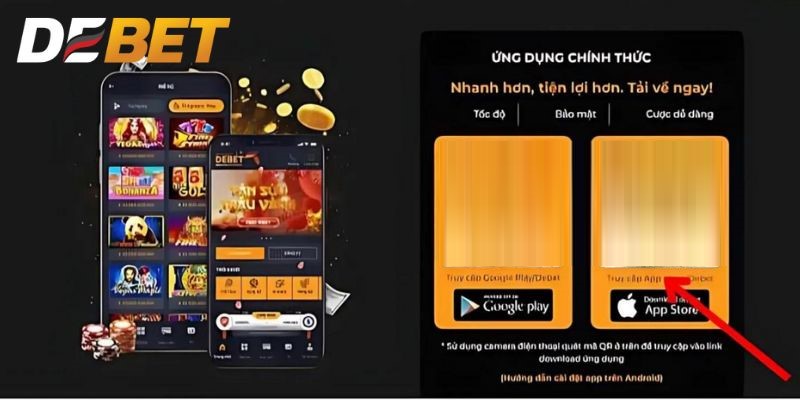 Cách tải app DEBET trên Android